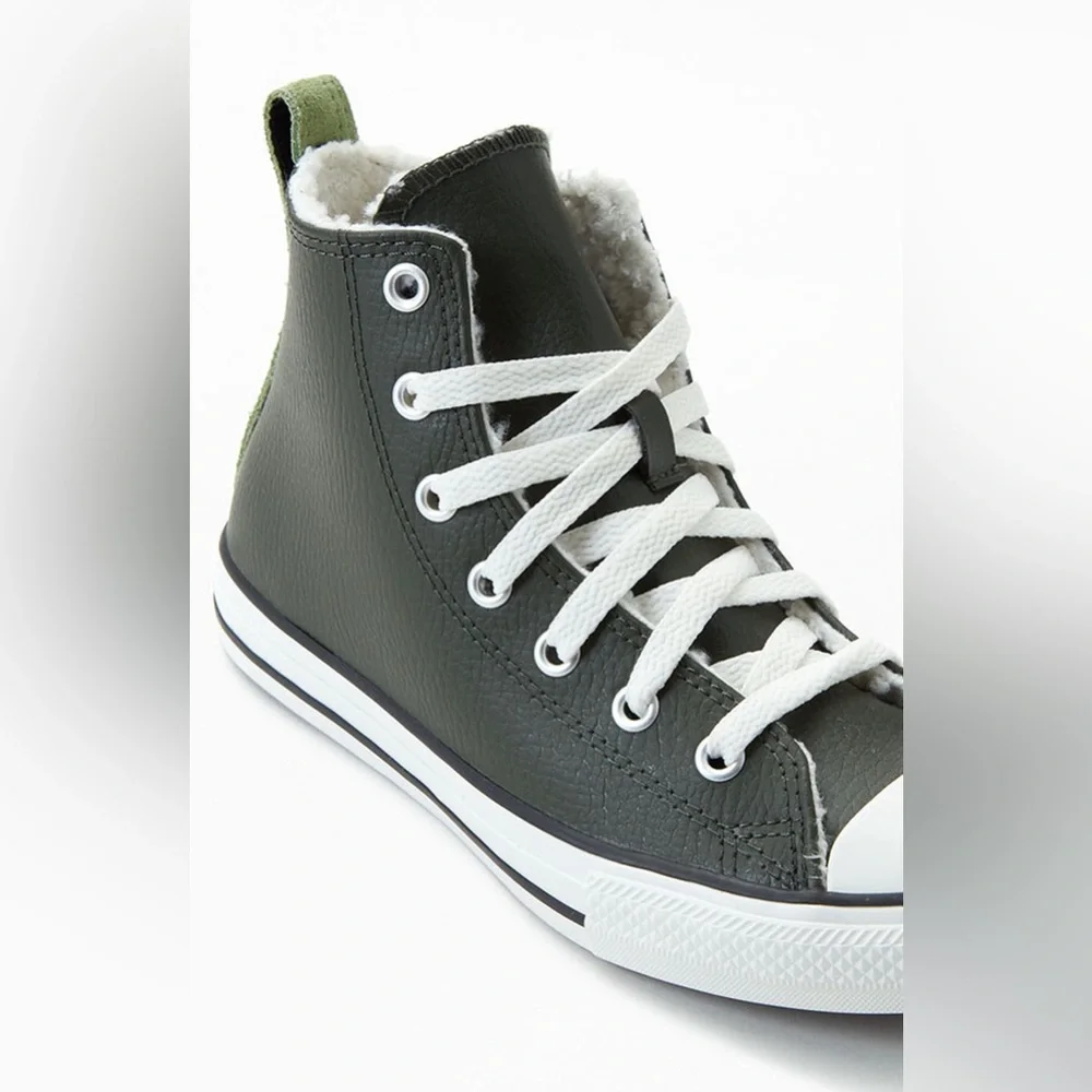 - Converse Kids Leather Lined Utility High Top Shoes